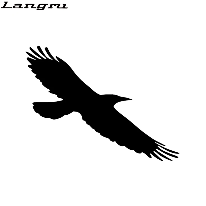 Langru Crow Ворон птицы Виниловая Наклейка для автомобиля внедорожник Грузовик