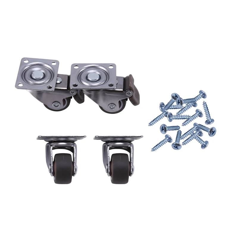 4 Pack 1 inch Low Profile Casters Wheels Soft Rubber Swivel Caster with 360 Degree Top Plate 100 lb Total Capacity for Set of 4
4 Pack 1 inch Low Profile Casters Wheels Soft Rubber Swivel Caster with 360 Degree Top Plate 100 lb Total Capacity for Set of 4
