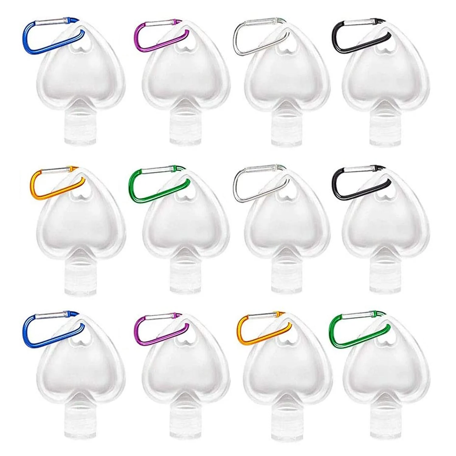 12pcs 1.7oz Hand Sanitizer Bottle Lovely Empty Refillable Leakproof Clear Travel Bottle with Keychain for Toiletries Liquid Soap
12pcs 1.7oz Hand Sanitizer Bottle Lovely Empty Refillable Leakproof Clear Travel Bottle with Keychain for Toiletries Liquid Soap
