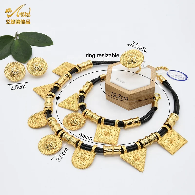 Ethiopian Jewelry Gold African Necklace Set High Quality Nigerian Wedding Luxury Earrings Women Wholesale Fashion Bridal Indian 
Ethiopian Jewelry Gold African Necklace Set High Quality Nigerian Wedding Luxury Earrings Women Wholesale Fashion Bridal Indian