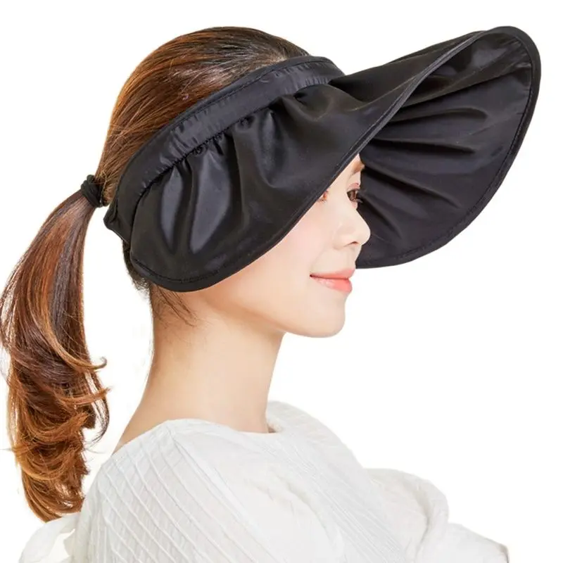 Ladies Summer Folding Convenient To Carry Solid Colors Empty Top Baseball Cap UV Protection Wide Brim Adjustable Sun Visor Hat
Ladies Summer Folding Convenient To Carry Solid Colors Empty Top Baseball Cap UV Protection Wide Brim Adjustable Sun Visor Hat