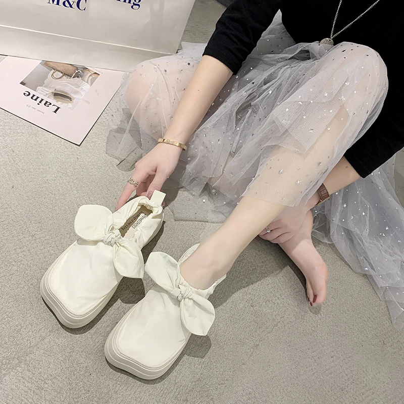 Women's Flats Shoes 2021 Japanese Bowknot Thick Soled Flats Platform Lazy Women's Boats Shoes Casual Square Toe Casual Loafers
Women's Flats Shoes 2021 Japanese Bowknot Thick Soled Flats Platform Lazy Women's Boats Shoes Casual Square Toe Casual Loafers