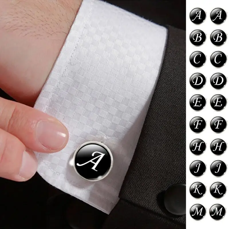 Men's Fashion A-Z Single Alphabet Cufflinks Silver Color Letter Cuff Button for Male Gentleman Shirt Wedding Cuff Links Gifts
Men's Fashion A-Z Single Alphabet Cufflinks Silver Color Letter Cuff Button for Male Gentleman Shirt Wedding Cuff Links Gifts