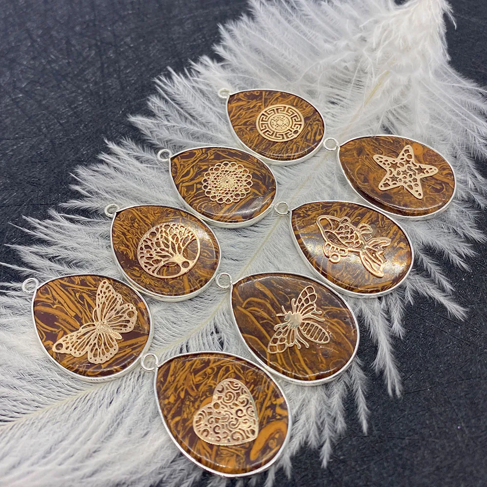 Water Drop Shape Natural Stone Golden Silk Jade Pendant Charms Jewelry Making DIY Necklace Earring Accessories Brown Pendant
Water Drop Shape Natural Stone Golden Silk Jade Pendant Charms Jewelry Making DIY Necklace Earring Accessories Brown Pendant