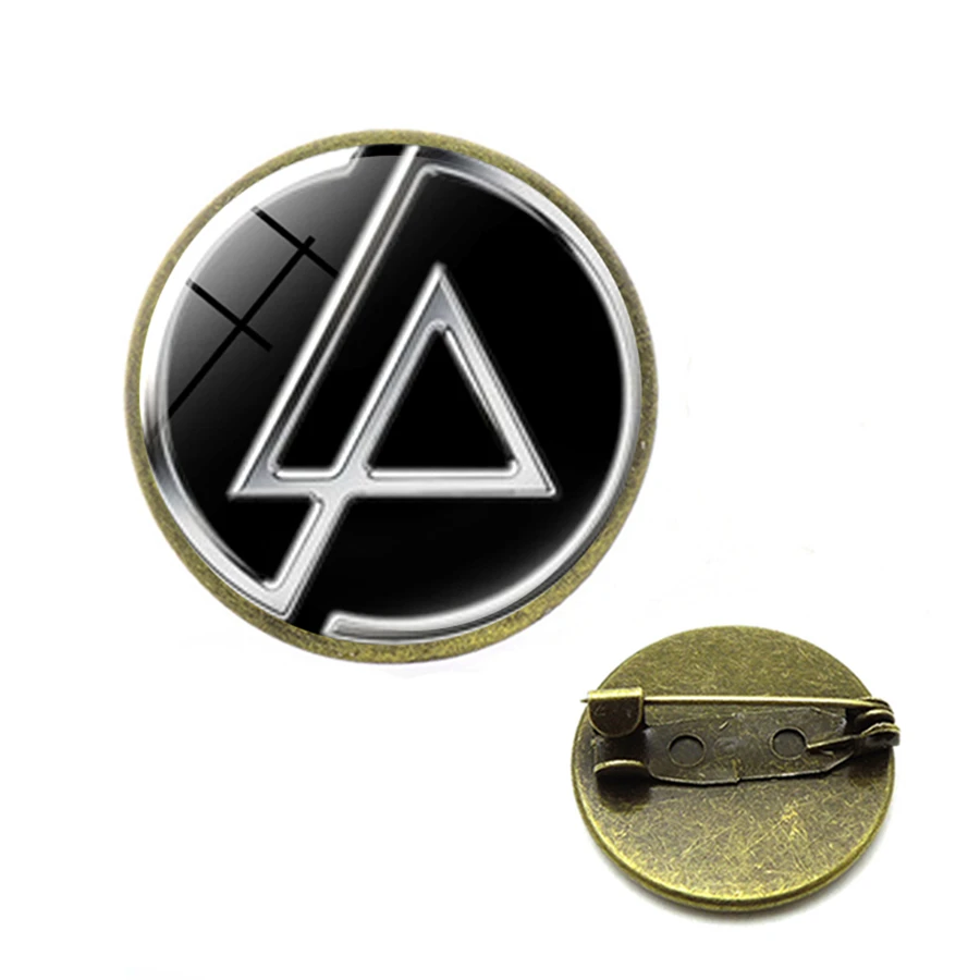 Прямая поставка Linkin Park Броши рок группа знак булавки рюкзак стекло кабошон