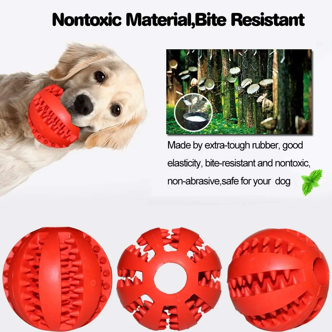 Dog Treat Round Ball Pet Training BPA-Free Non-Toxic Rubber Tooth Cleaning Toys HEE889
Dog Treat Round Ball Pet Training BPA-Free Non-Toxic Rubber Tooth Cleaning Toys HEE889
