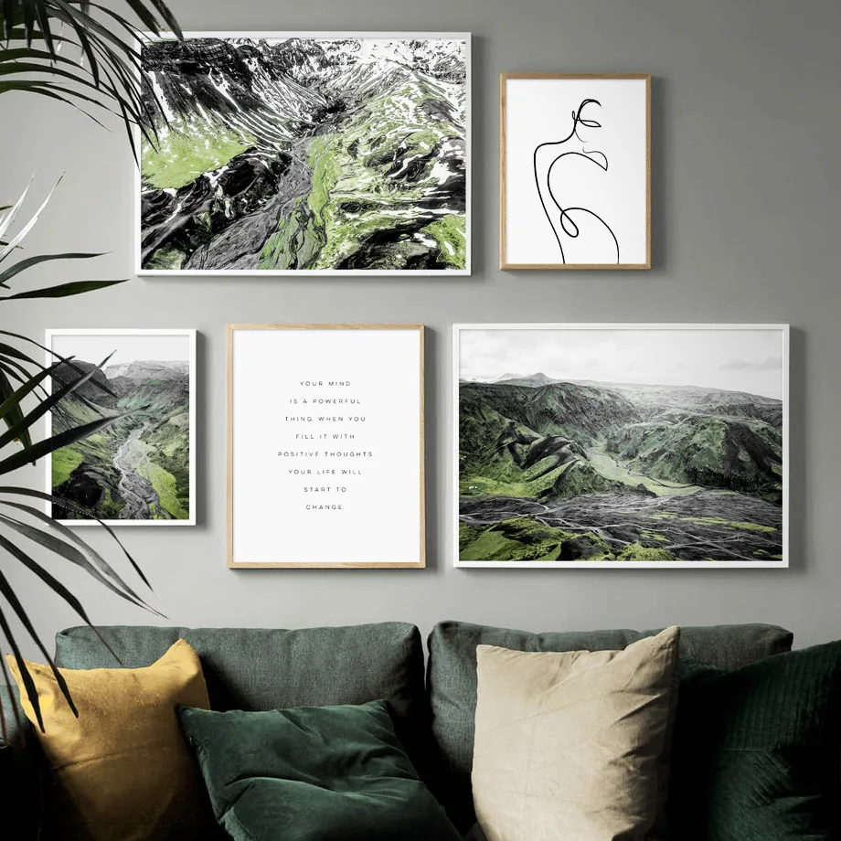 Wall Art Canvas Painting Green Mountain Line Girl Quotes Nordic Posters And Prints Landscape Wall Pictures For Living Room Decor
Wall Art Canvas Painting Green Mountain Line Girl Quotes Nordic Posters And Prints Landscape Wall Pictures For Living Room Decor