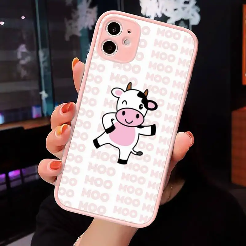 Cow Print Black White Phone Case Matte transparent For Pink iPhone 12 Mini 11 Pro XR XS Max 7 8 Plus X Back Cover
Cow Print Black White Phone Case Matte transparent For Pink iPhone 12 Mini 11 Pro XR XS Max 7 8 Plus X Back Cover