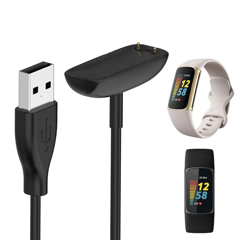 

Smartband USB зарядный кабель док-станция зарядное устройство адаптер для Fitbit Luxe / Charge 6/5 Браслет Смарт-браслет аксессуары для зарядки