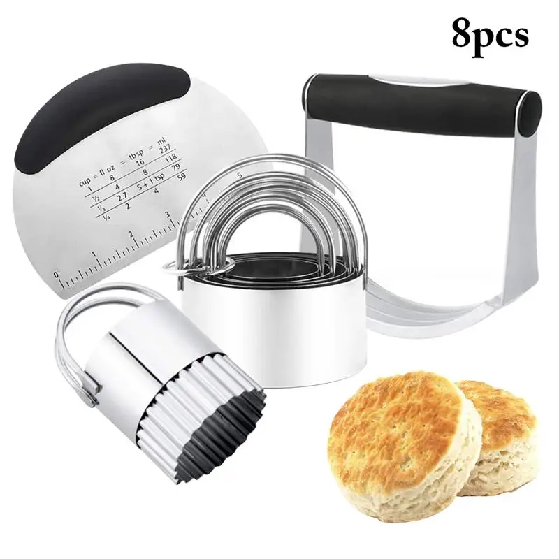 8pcs Dough Blender Set Kitchen Stainless Steel Pastry Cutter Dough Pastry Blender Bakeware Sets for Home Baking
8pcs Dough Blender Set Kitchen Stainless Steel Pastry Cutter Dough Pastry Blender Bakeware Sets for Home Baking