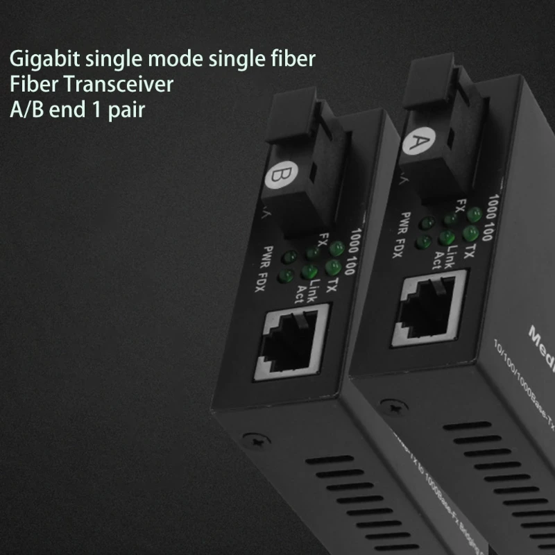 20km Gigabit Switch SC Single-mode Single-fiber Fiber Optic Transceiver Fiber A Side/ B Side Fiber Transceiver Drop shipping
20km Gigabit Switch SC Single-mode Single-fiber Fiber Optic Transceiver Fiber A Side/ B Side Fiber Transceiver Drop shipping