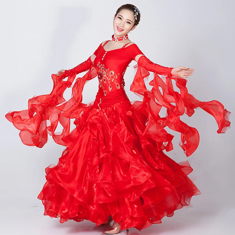 2021 New Modern Dance Costumes For Women Adult Long Sleeve Waltz Competition Dress Ballroom Dance Stage Performance Clothing
2021 New Modern Dance Costumes For Women Adult Long Sleeve Waltz Competition Dress Ballroom Dance Stage Performance Clothing