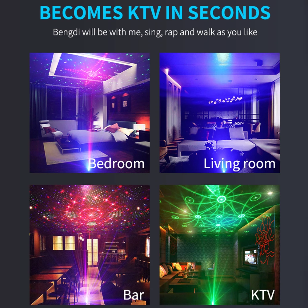 DJ Disco 4 Lens Laser Stage Light LED RGB Mini Rechargeable Voice Activated Projector Indoor Outdoor Birthday Wedding Bardance
DJ Disco 4 Lens Laser Stage Light LED RGB Mini Rechargeable Voice Activated Projector Indoor Outdoor Birthday Wedding Bardance