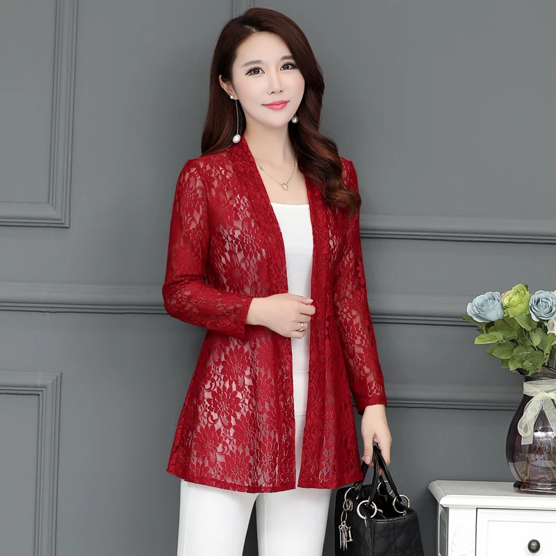New Plus Size 5XL Summer Long Jacket Women Cardigan Sunscreen Thin Shawl Lace Mesh Long Sleeve Boho Tops Ladies Outerwear
New Plus Size 5XL Summer Long Jacket Women Cardigan Sunscreen Thin Shawl Lace Mesh Long Sleeve Boho Tops Ladies Outerwear