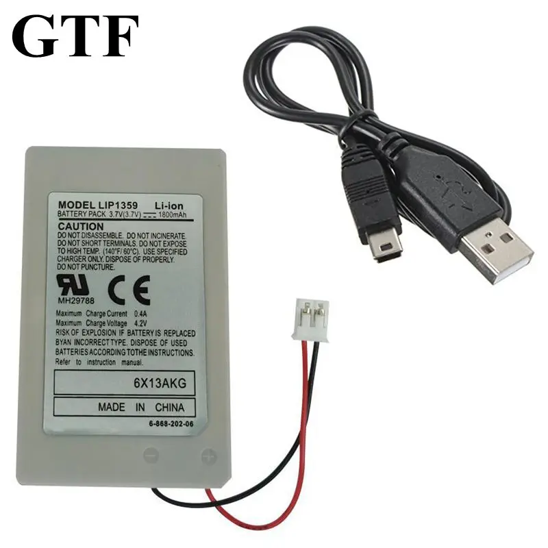 Gtf power supply for battery, 1800mah, data charger usb cable, playstation 3, ps3
Gtf power supply for battery, 1800mah, data charger usb cable, playstation 3, ps3