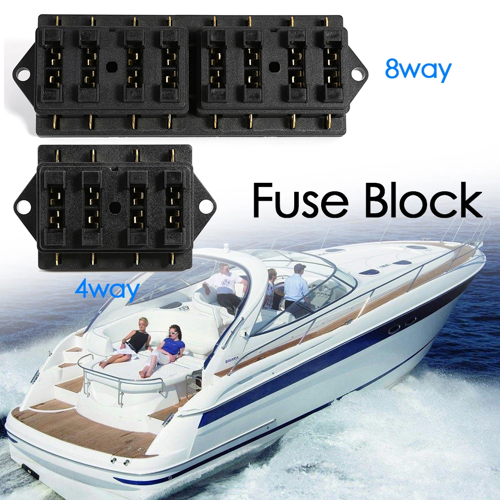 Car Blade Fuse Block 4 8 Way Circuit Automotive Fuse Holder Box + Fuses Kit with Clear Cover Blade Terminals for Car Boat Marine
Car Blade Fuse Block 4 8 Way Circuit Automotive Fuse Holder Box + Fuses Kit with Clear Cover Blade Terminals for Car Boat Marine