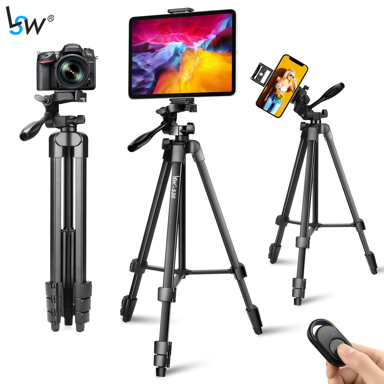 Tripod for Camera Tablet 60-Inch/150cm Aluminum Phone Tripod for Phone /iPad/ DSLR Camera with remote control Mount Holder
Tripod for Camera Tablet 60-Inch/150cm Aluminum Phone Tripod for Phone /iPad/ DSLR Camera with remote control Mount Holder