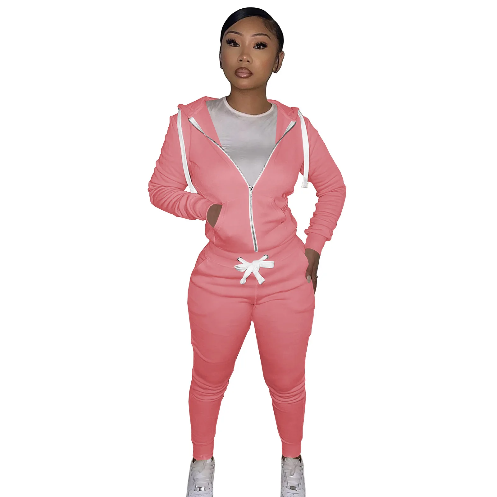 Womens Outfits Winter Woman Set Hoodie Solid Zipper Two Piece Sets Conjuntos De Mujer Jogging Femme Pullover Sweatshirt Women
Womens Outfits Winter Woman Set Hoodie Solid Zipper Two Piece Sets Conjuntos De Mujer Jogging Femme Pullover Sweatshirt Women
