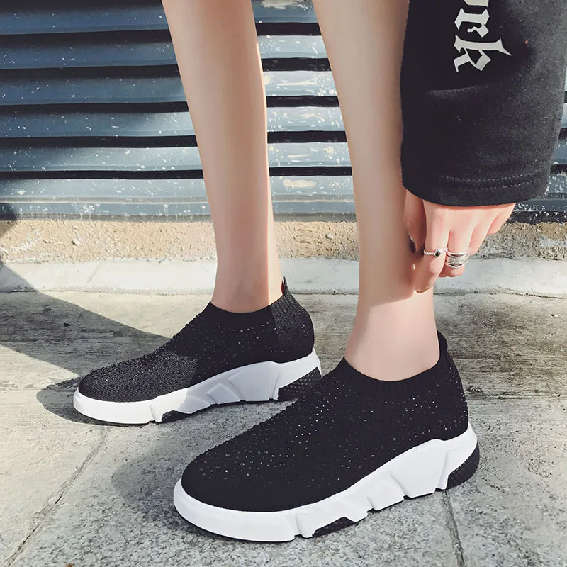 BomKinta Breathable Casual Sock Shoes Woman Bling Crystal Comfortable Ladies Platform Shoes Slip On Lightweight Loafers Women
BomKinta Breathable Casual Sock Shoes Woman Bling Crystal Comfortable Ladies Platform Shoes Slip On Lightweight Loafers Women