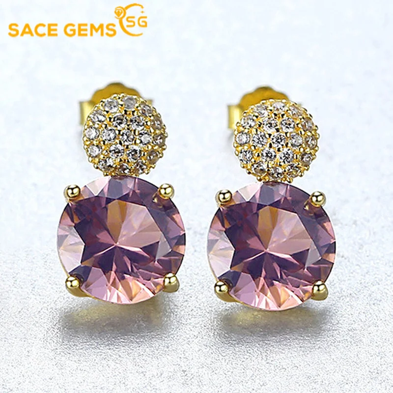 SACE GEMS Fashion Jewelry Earrings for Women 925 Sterling Silver Zircon Stud Earrings Wedding Party Fine Jewelry Eardrop Gift
SACE GEMS Fashion Jewelry Earrings for Women 925 Sterling Silver Zircon Stud Earrings Wedding Party Fine Jewelry Eardrop Gift