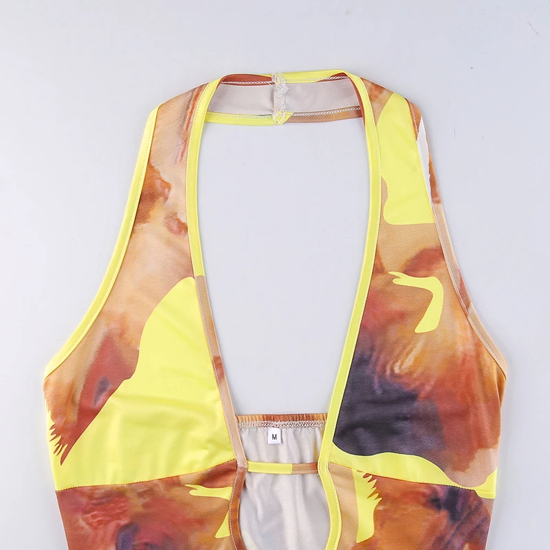 IAMSURE Low Cut Halter Summer Dress Beach Style Holiday Y2K Sexy Slim Printed Hollow Out Mini Dresses Women 2021 Party Clubwear
IAMSURE Low Cut Halter Summer Dress Beach Style Holiday Y2K Sexy Slim Printed Hollow Out Mini Dresses Women 2021 Party Clubwear