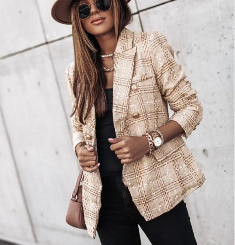 Autumn Winter Blazer Women Fashion Long Sleeve Self Cultivation Blazer Coat Ladies Vintage Tweed Suits Jackets Office Formal
Autumn Winter Blazer Women Fashion Long Sleeve Self Cultivation Blazer Coat Ladies Vintage Tweed Suits Jackets Office Formal