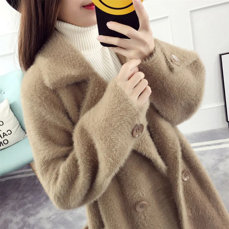 Cardigan 2020 Winter Sweater Women Thick Female Jackets Autumn Korean Knitted Clothes Cardigans Casaco Feminino LWL683 |