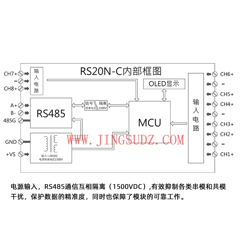 8-channel NTC Temperature Transmitter 10K Thermistor to RS485 Acquisition Module Supports PLC RS20N-C
8-channel NTC Temperature Transmitter 10K Thermistor to RS485 Acquisition Module Supports PLC RS20N-C