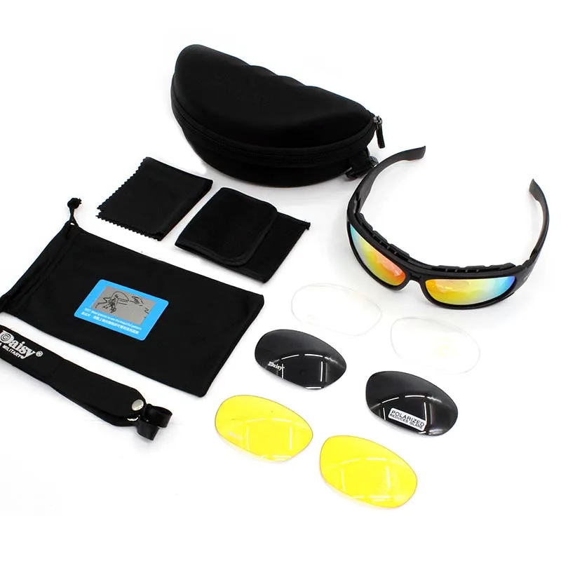 Daisy C6 Polarized Airsoft Tactical Glasses CS Army Tactical Motorcycle Hunting Shooting Bullet-proof Military Goggles 4 Lens
Daisy C6 Polarized Airsoft Tactical Glasses CS Army Tactical Motorcycle Hunting Shooting Bullet-proof Military Goggles 4 Lens