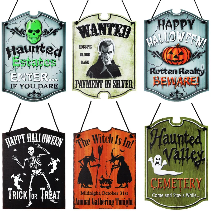 6PCS Halloween Wooden Doorplate Pendant New Halloween Pumpkin Skeleton Spider Bat Party Scene Decoration Decoration
6PCS Halloween Wooden Doorplate Pendant New Halloween Pumpkin Skeleton Spider Bat Party Scene Decoration Decoration