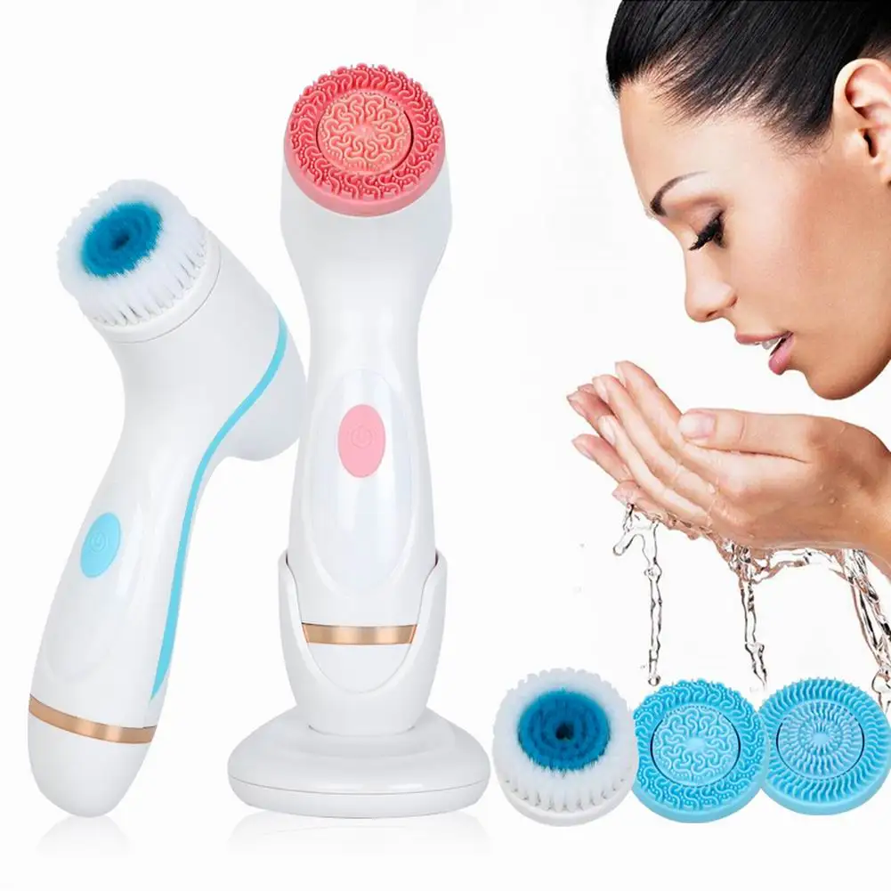 

Facial Cleaning Brush Waterproof Face Scrubber Pore Exfoliate Dead Skin Silicone And Accelerate Face Blood Circulation Massager