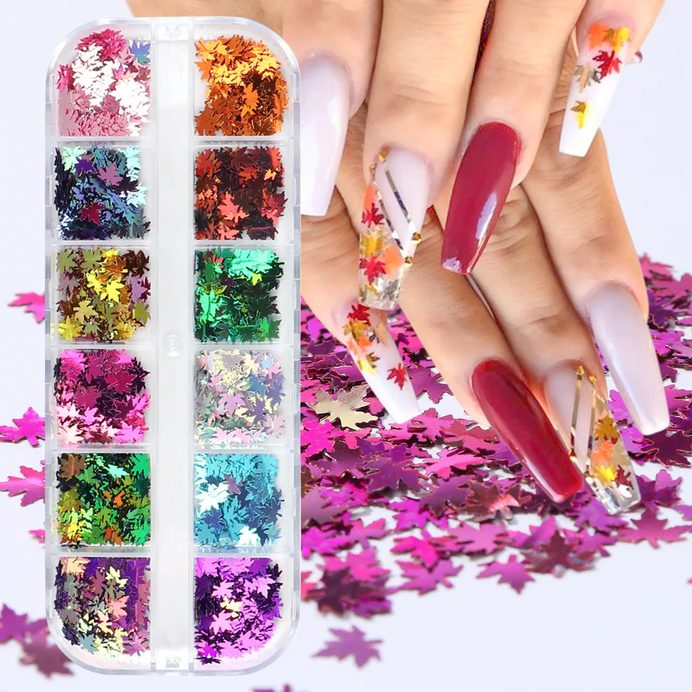 1Box Holographic Maple Leaves Nail Sequins Glitter Flakes Laser Two-color Sequins Chameleon Stickers for Nail Art Decorations
1Box Holographic Maple Leaves Nail Sequins Glitter Flakes Laser Two-color Sequins Chameleon Stickers for Nail Art Decorations