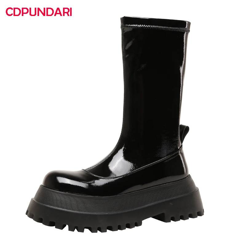 Ladies Black Brown Flat Platform Calf Boots For Women Autumn Winter Short Chunky Boots Lolita Shoes Bottes Plateforme Femme
Ladies Black Brown Flat Platform Calf Boots For Women Autumn Winter Short Chunky Boots Lolita Shoes Bottes Plateforme Femme