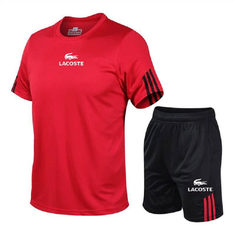 New Men's Sportswear Summer Suits Men's Fitness Wear Sports Suits Short-Sleeved T-Shirt Shorts Quick-Drying 2-Piece Set Hot
New Men's Sportswear Summer Suits Men's Fitness Wear Sports Suits Short-Sleeved T-Shirt Shorts Quick-Drying 2-Piece Set Hot