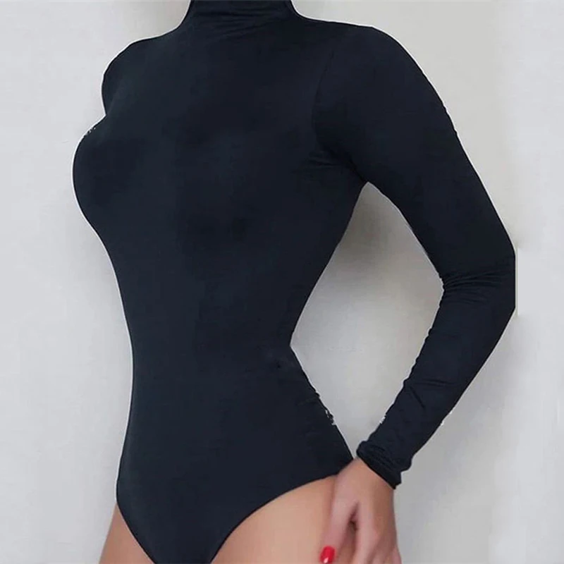 Female Sexy Bodycon High Waist Romper Women Black Long Sleeve Solid Bodysuit Autumn Winter Fashion Turtleneck Bodysuits
Female Sexy Bodycon High Waist Romper Women Black Long Sleeve Solid Bodysuit Autumn Winter Fashion Turtleneck Bodysuits