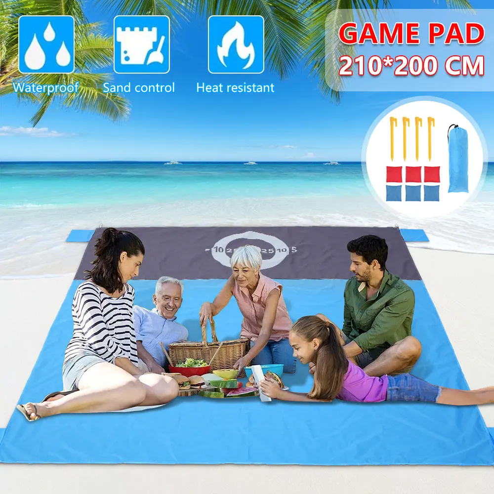 Portable Beach Blanket for 3-6 Adults Beach Picnic Mat Large Rug, Waterproof, Quick Drying Outdoor Camping Trip Sand Control Mat
Portable Beach Blanket for 3-6 Adults Beach Picnic Mat Large Rug, Waterproof, Quick Drying Outdoor Camping Trip Sand Control Mat
