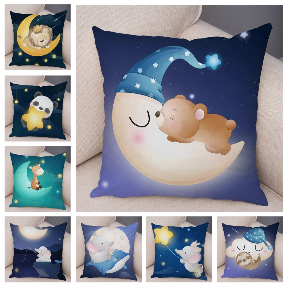 Dreams Cushion Cover Decor Cute Cartoon Animal Moon panda Lion Pillow Case Soft Plush Pillowcase for Children Room Sofa Home
Dreams Cushion Cover Decor Cute Cartoon Animal Moon panda Lion Pillow Case Soft Plush Pillowcase for Children Room Sofa Home