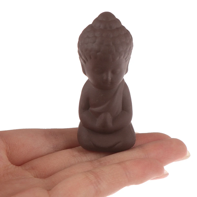 

Mini Ceramic Buddha Statue Figurine Hindu Fengshui Sculpture Meditation Miniatures Zen Garden Home Decor Toy 2.3x2.3x6.1cm