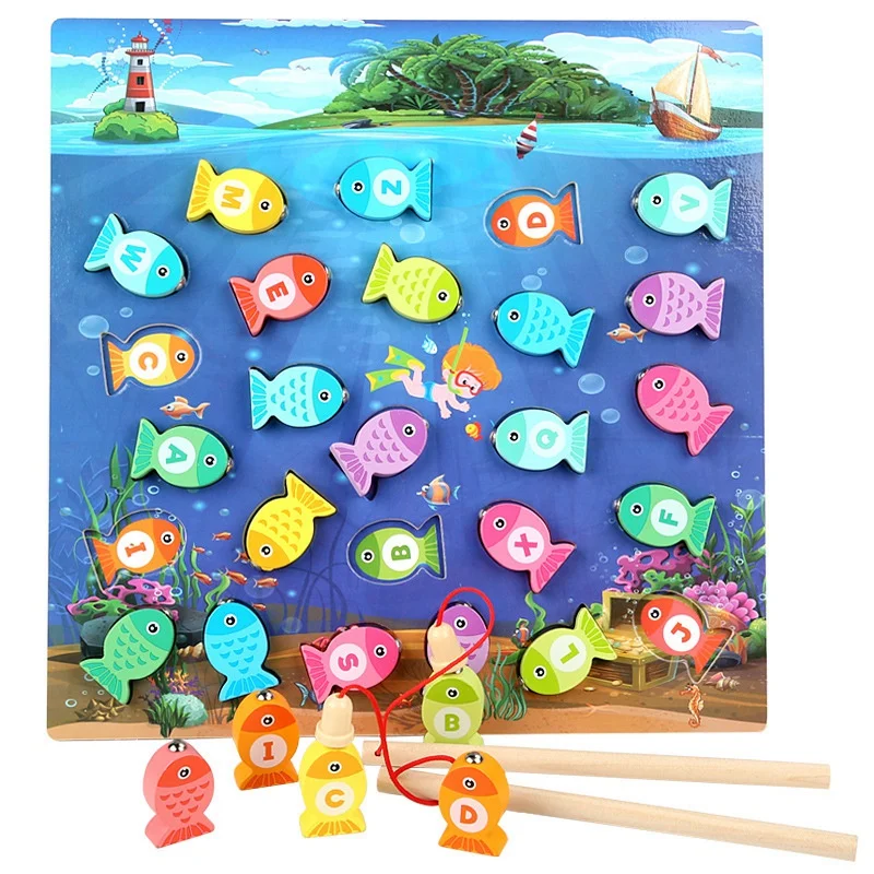 Wooden Toys Magnetic Fishing Game Baby Puzzle Teaching Aids Early Educational Toys for Children Girls Gifts
Wooden Toys Magnetic Fishing Game Baby Puzzle Teaching Aids Early Educational Toys for Children Girls Gifts