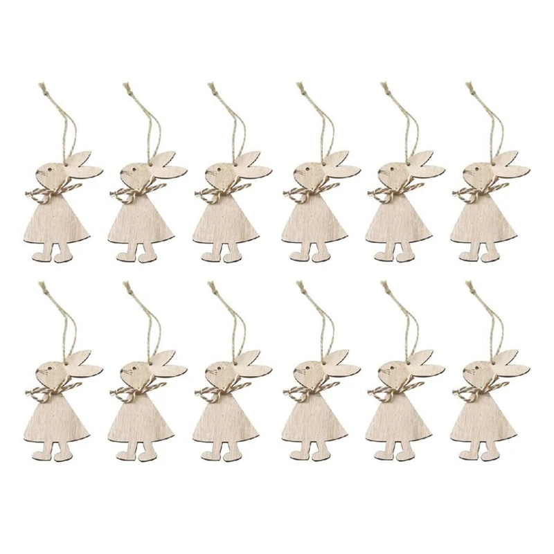 12 Pcs Easter Wooden Bunny Hanging Ornaments Pendant Rabbit Shape DIY Craft Wood Slices Easter Party Home Decoration
12 Pcs Easter Wooden Bunny Hanging Ornaments Pendant Rabbit Shape DIY Craft Wood Slices Easter Party Home Decoration
