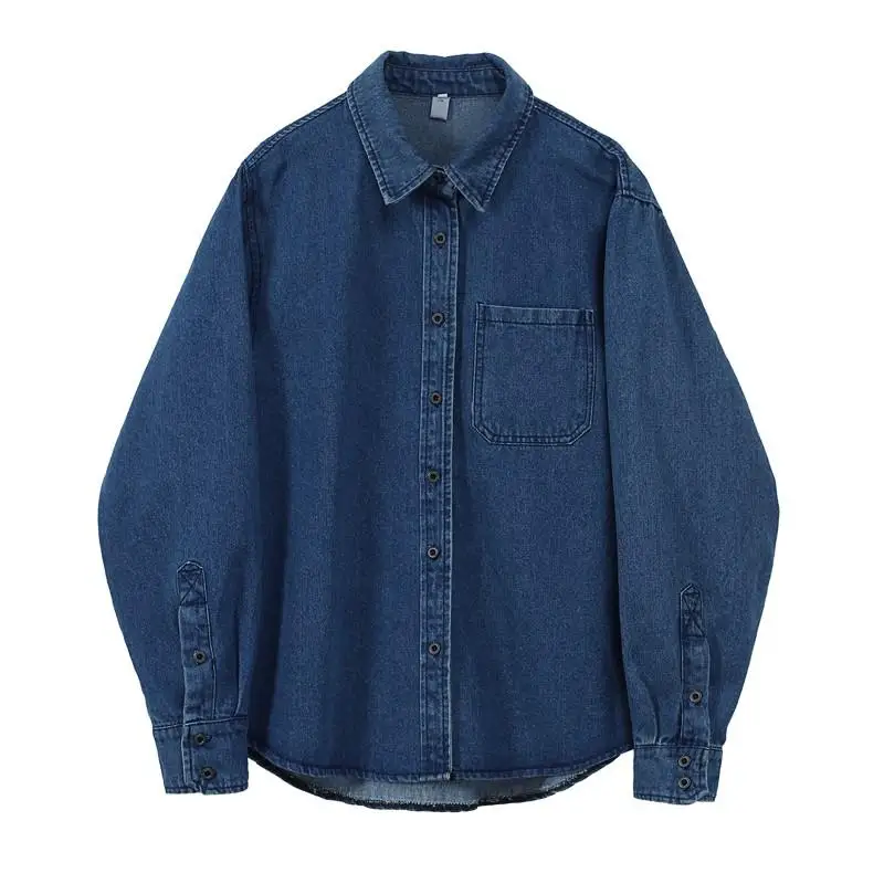 Куртка женская джинсовая оверсайз, свободная однотонная винтажная верхняя одежда из денима, Повседневная Уличная одежда, весна-осень 2021
Куртка женская джинсовая оверсайз, свободная однотонная винтажная верхняя одежда из денима, Повседневная Уличная одежда, весна-осень 2021