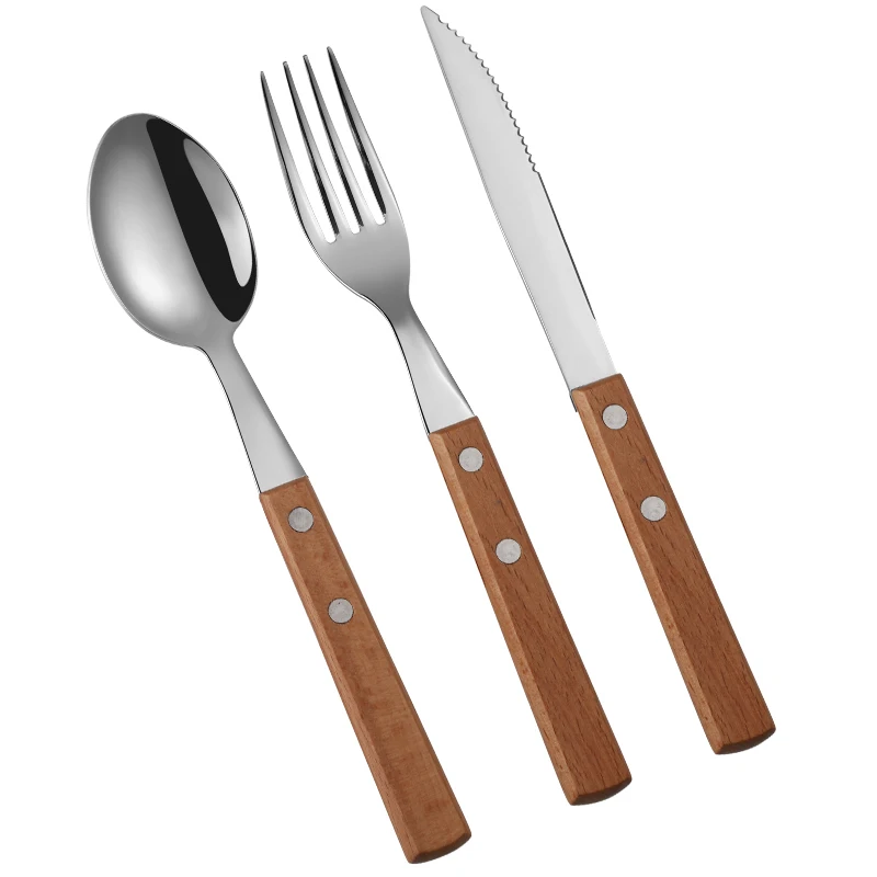 Tablewellware Stainless Steel Cutlery Set Forks Knives Spoons Kitchen Tableware Silverware Dinnerware Set with Wood Dropshipping
Tablewellware Stainless Steel Cutlery Set Forks Knives Spoons Kitchen Tableware Silverware Dinnerware Set with Wood Dropshipping