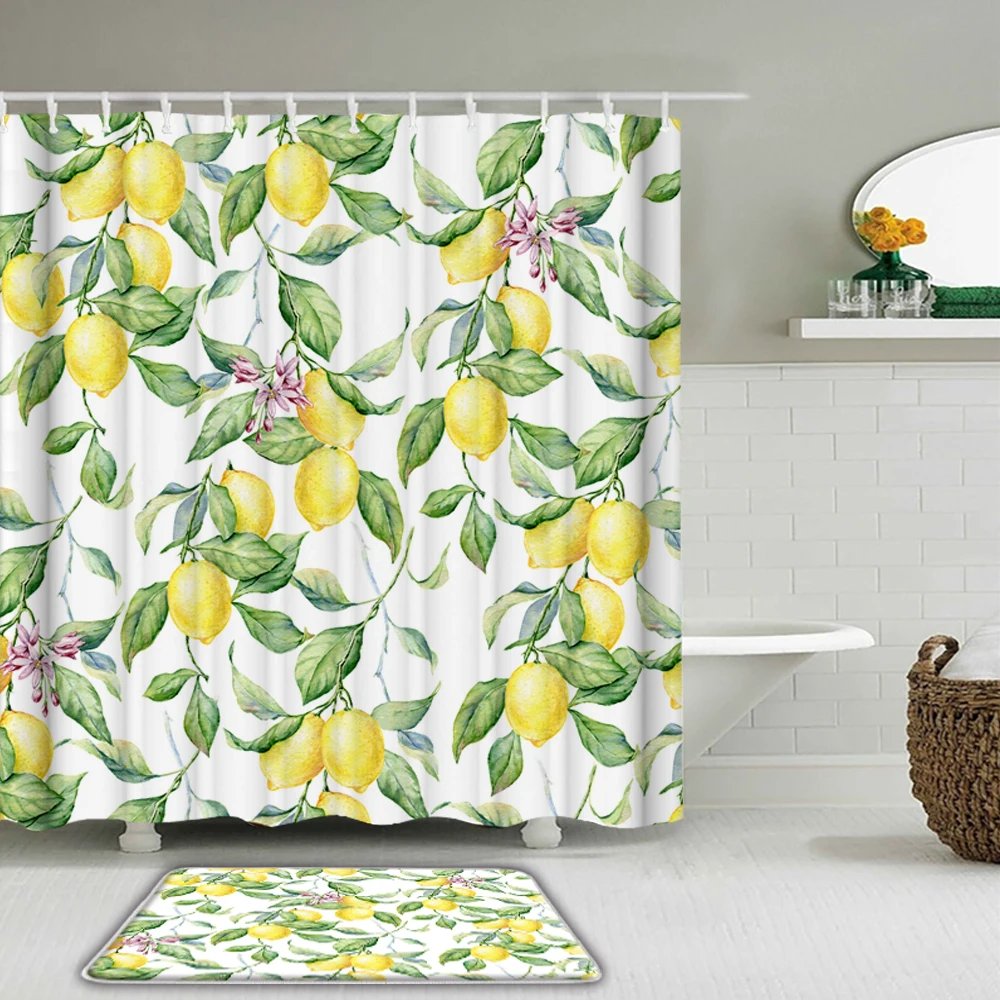 2Pcs/Set 3D Fresh Pineapple lemon Shower Curtain Set Fabric Waterproof Bathroom Curtains With Hooks Non-Slip Rug Toilet Bath Mat
2Pcs/Set 3D Fresh Pineapple lemon Shower Curtain Set Fabric Waterproof Bathroom Curtains With Hooks Non-Slip Rug Toilet Bath Mat