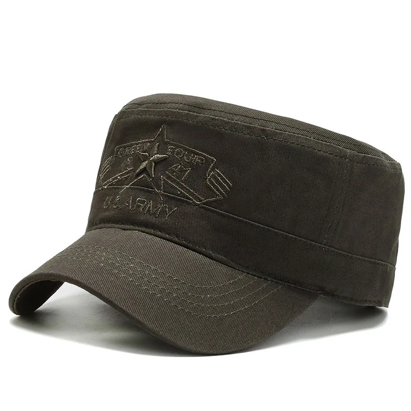 Flat top hat men's casual outdoor travel cap retro style military cap size adjustable, comfortable and breathable
Flat top hat men's casual outdoor travel cap retro style military cap size adjustable, comfortable and breathable