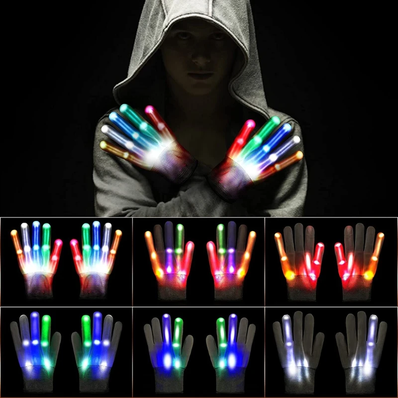 LED Gloves Light Up Shoelace Luminous Toys w/ 5Color 6 Mode Button Powered Novelty Gags Props for Kid Adult Party Supply
LED Gloves Light Up Shoelace Luminous Toys w/ 5Color 6 Mode Button Powered Novelty Gags Props for Kid Adult Party Supply
