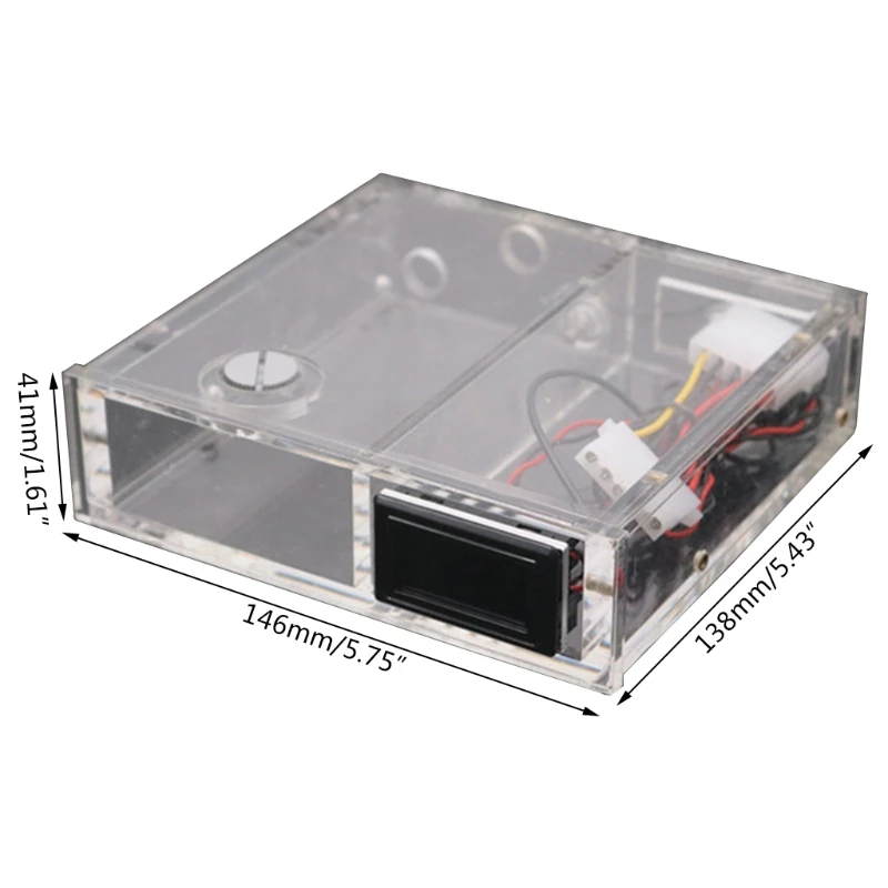 H4GA Single-layer Optical Drive Position Thermometer Water Tank Transparent Acrylic Computer Chassis Water Cooling Tank
H4GA Single-layer Optical Drive Position Thermometer Water Tank Transparent Acrylic Computer Chassis Water Cooling Tank