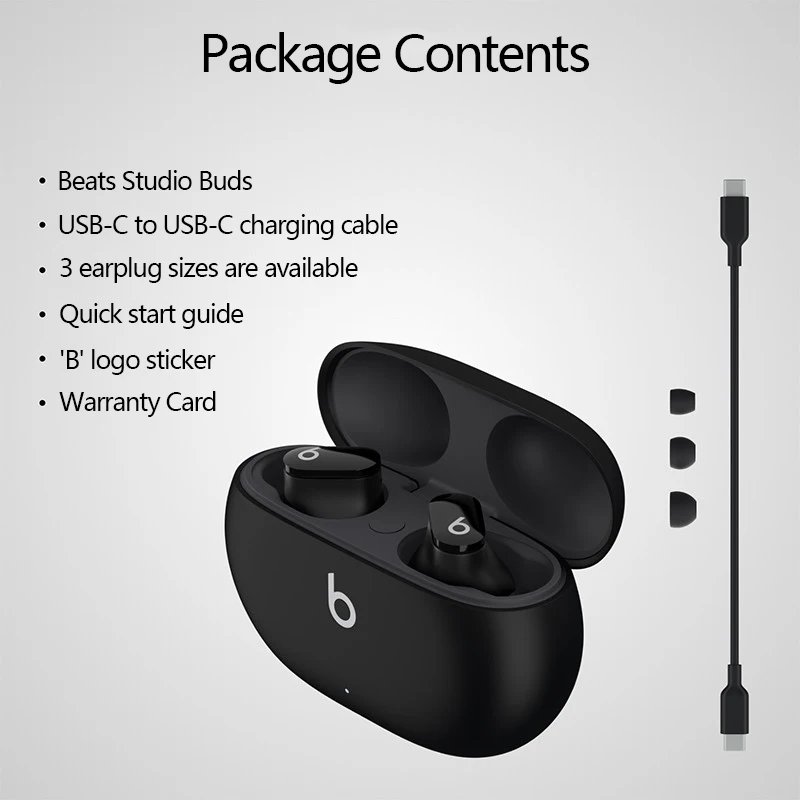 Original Beats Studio Buds TWS True Wireless Noise Cancelling Earbuds Bluetooth Earphone Compatible with Apple & Android IPX4
Original Beats Studio Buds TWS True Wireless Noise Cancelling Earbuds Bluetooth Earphone Compatible with Apple & Android IPX4