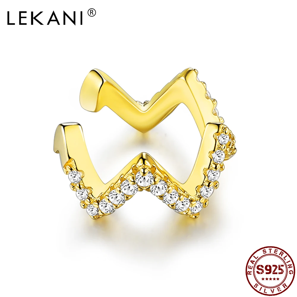 LEKANI Clip Earrings For Women 925 Sterling Silver Geometric Wave White Round Cubic Zirconia Earring Fine Jewelry Free Shipping
LEKANI Clip Earrings For Women 925 Sterling Silver Geometric Wave White Round Cubic Zirconia Earring Fine Jewelry Free Shipping