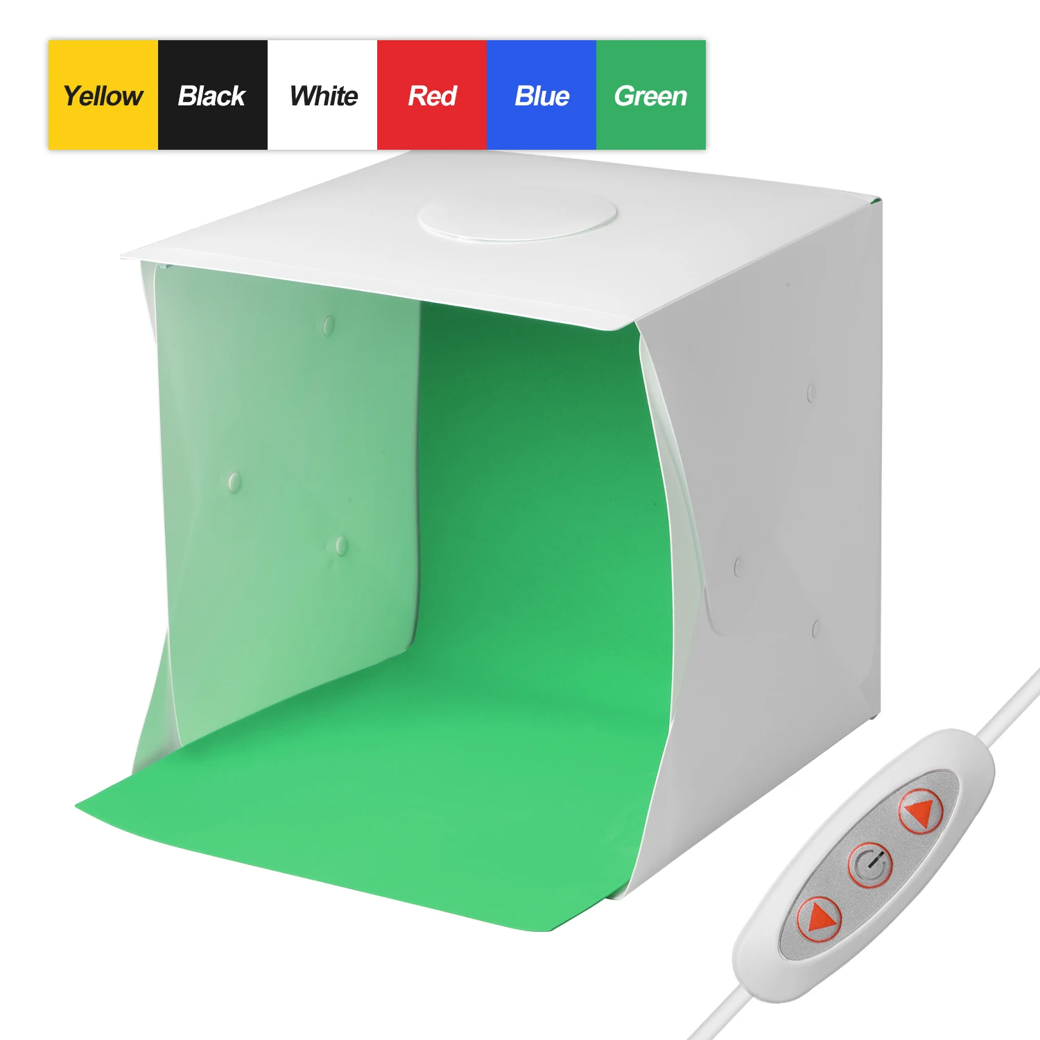 40 * 40 * 40cm Portable Foldable LED Light Tent Photo Shooting Box Softbox Lightbox Adjustable Brightness 6pcs Color Backdrops
40 * 40 * 40cm Portable Foldable LED Light Tent Photo Shooting Box Softbox Lightbox Adjustable Brightness 6pcs Color Backdrops