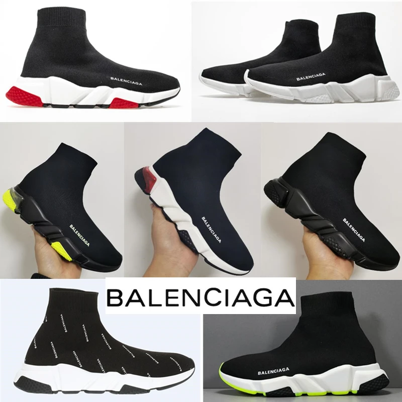 

2021 Men Women Balenciacas Running Shoes Sock Shoes Speed Sports Knitted Stretch Sneakers Walking Trainer Runner Race Chaussures
